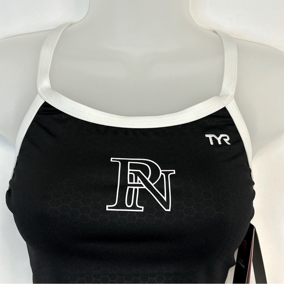 TYR Womens Diamond Fit Swimsuit Size 34 UPF 50 Pickerington High PHSN Black NWT - Picture 4 of 13